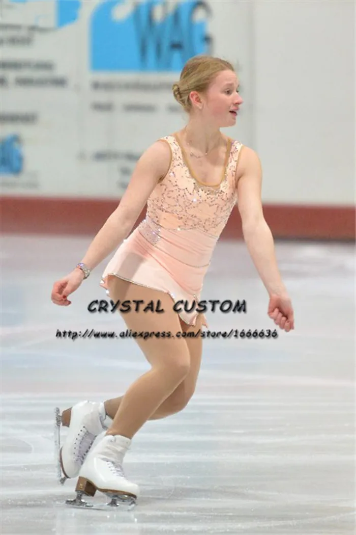 

Crystal Custom Figure Skating Dress Girls New Brand Ice Skating Clothes For Competition DR4607