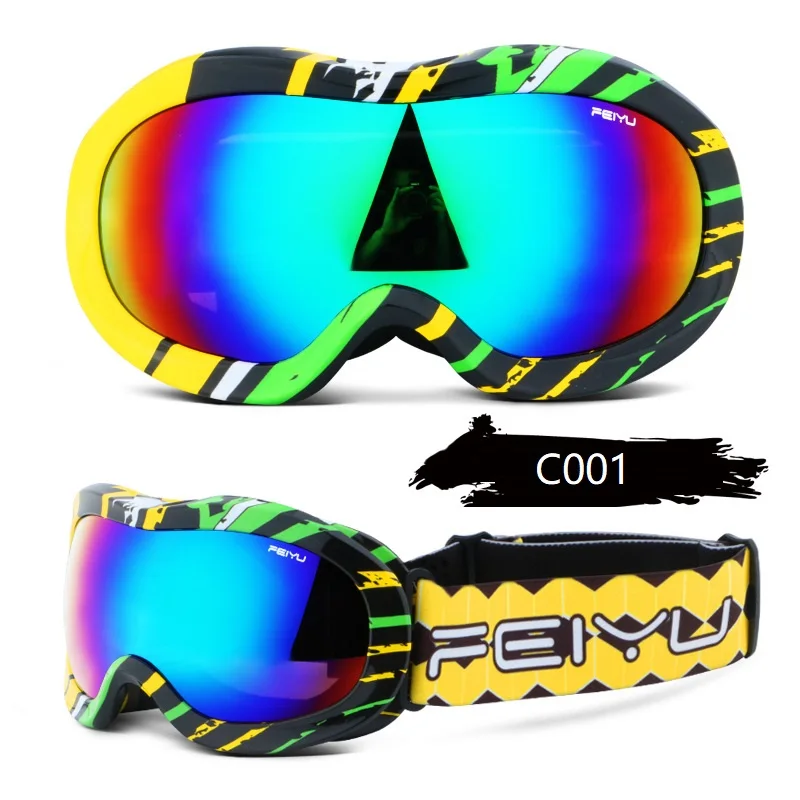 Winter Kids Ski Goggles Double Lens UV400 Protection Boys Girls Anti-fog Snow Mask Ski Sunglasses Snowboard Eyewear Small Size