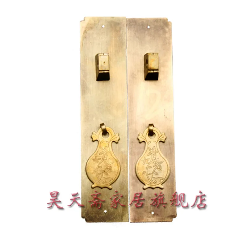 

[Haotian vegetarian] Chinese furniture copper fittings / straight handle / cabinet handle / door handle HTC-030