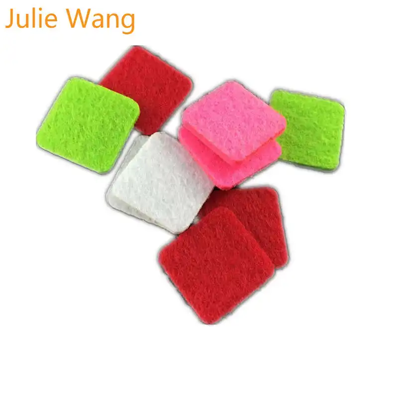 Julie Wang 20 pz Variopinto Rotondo Piazza Feltro Pastiglie Per Olio Essenziale Diffusore Medaglione Profumo Aromaterapia FAI DA TE Accessori Dei