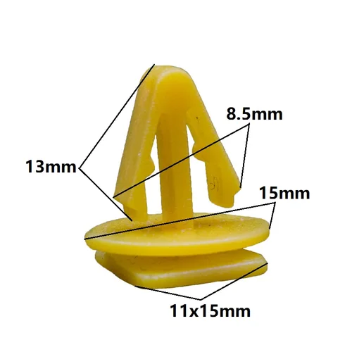 Imagen 2 del producto Remache de plástico de cabeza cuadrada para Interior de coche, Clips de montaje de tarjeta, Panel de ajuste, sujetador de cubierta, 50 piezas