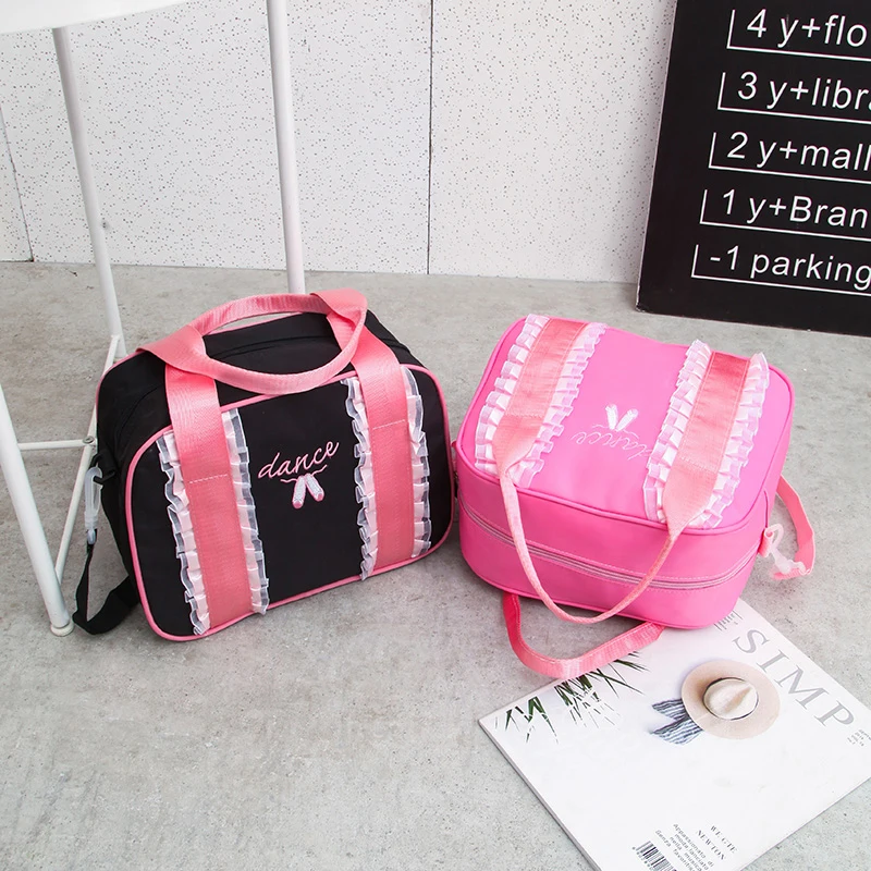 Shoulder Kid Ballet Dance Bags Pink Women Girls Ballet Sports Dance Backpacks Rucksack Embroidered Gym Bags New Arrival