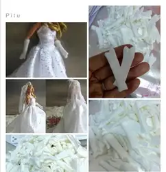 Handmade Fashion Doll Dress Dancing Party for Bride Gloves Wear Clothes for barbie Doll Accessories Kid Toy