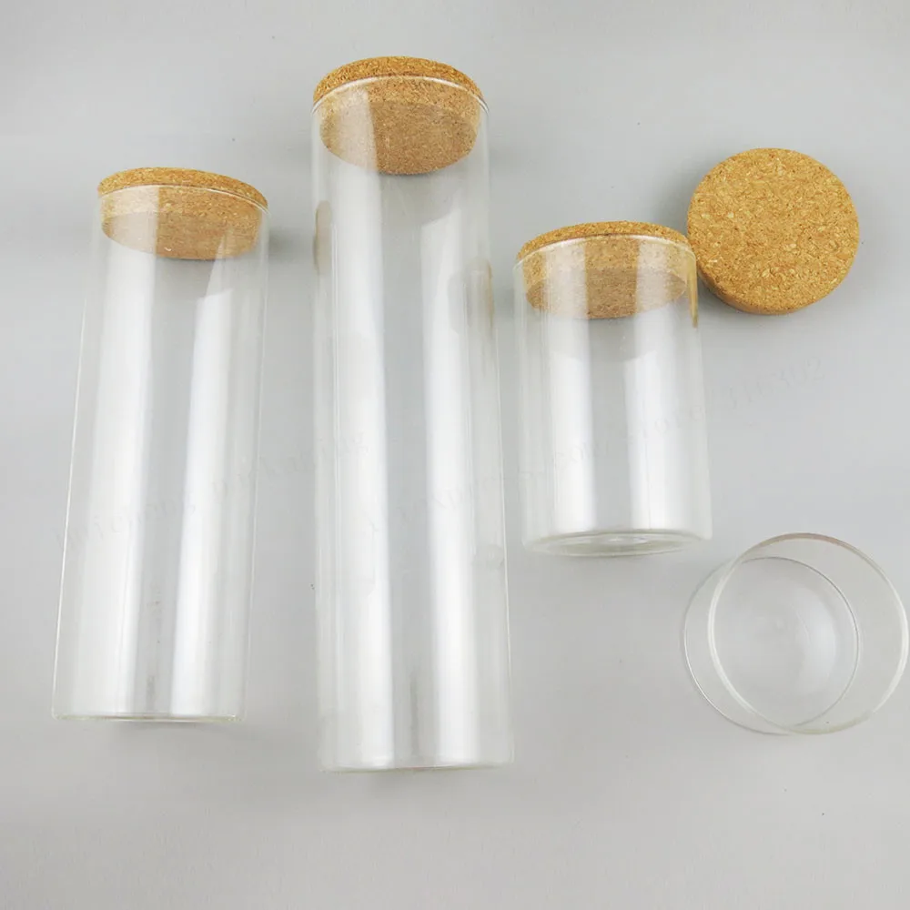 1PCS x 150ml 350ml 750ml 1000ml Clear Big High Borosilicate Glass Test tube Glass  Sorage Jar Tea Fruit Storage Tank