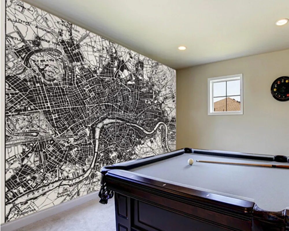 

Custom 3D retro photo wallpaper.Historical Map of London for living room bedroom restaurant wall waterproof papel de parede