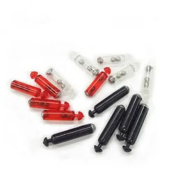100pcs Plastic Fishing Lure Baits Rattles Insert Tube for Soft Worm Jig Fishing Lure Fly Tie Tying Fishing Sound Bar Bait Making