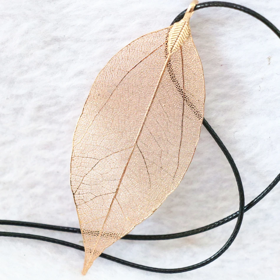 Best sale leaf pendant gold-color clothes long chain necklace hot sale fashion womoen high grade elegant jewelry B1075