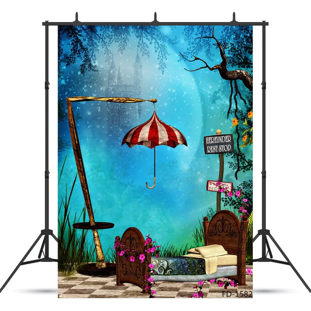 Bed Umbrella Photography Background For Photograph Accessories Portrait Child Baby Vinyl Cloth Photo Backdrops Photo Studio