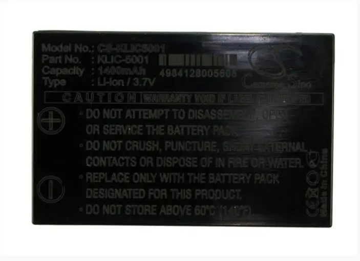 Cameron Sino 1400mAh battery for KODAK EasyShare DX6490 DX7440 DX7440 Zoom DX7590  DX7590 Zoom DX7630 P712 P850 P880 Z730