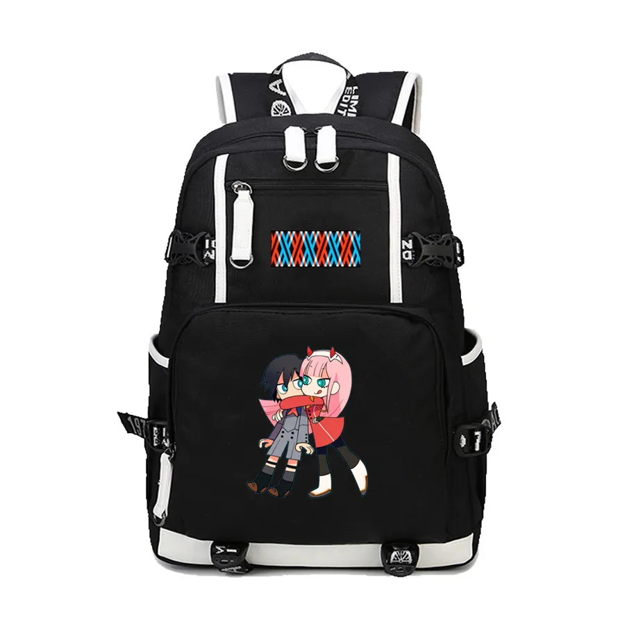 

DARLING in the FRANXX Backpack ICHIGO MIKU ZERO TWO Cos Women Bagpack Canvas School Bookbag Teenage Travel Bags