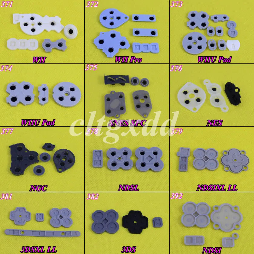 

cltxdd Conductive Rubber Button D-Pad Pads Repair For WII Pro WIIU Pad FOR GC DSL SNES NES For 3DS 3DSXL LL