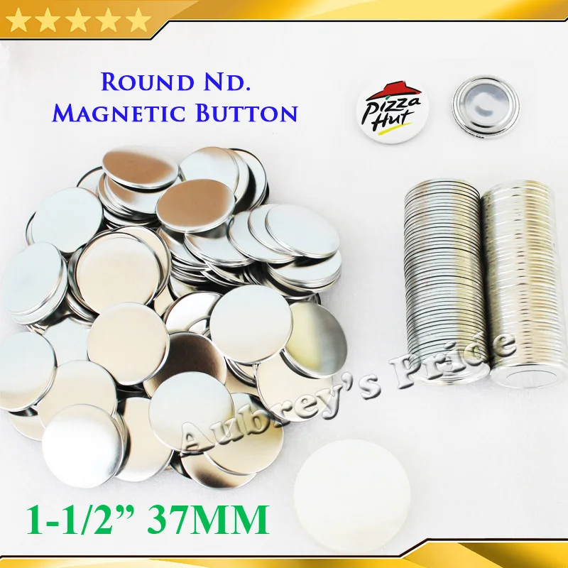 25 32 37mm 100 Sets Strong Nd. Magnetic Button Supplies Materials for NEW Professional Badge Button Maker