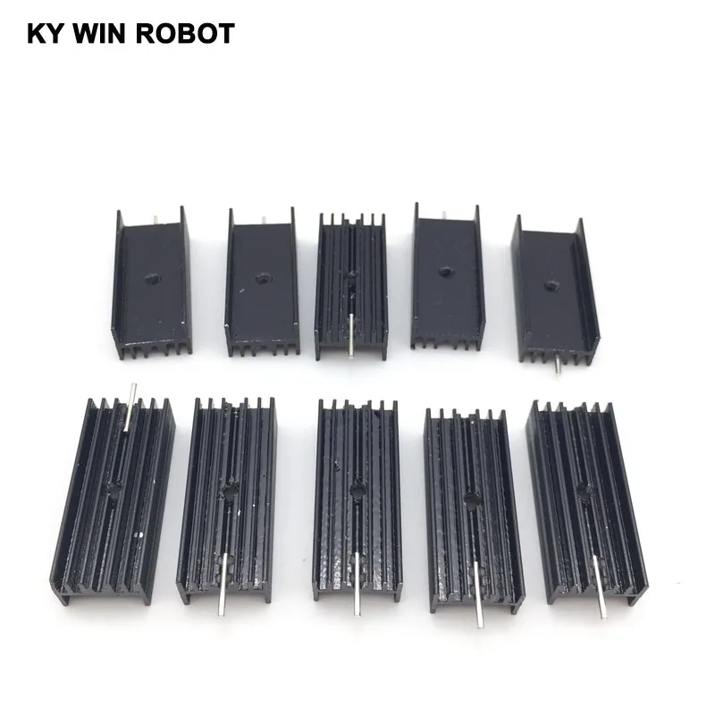 10 pcs  Aluminium TO-220 Heatsink TO 220 Heat Sink Transistor Radiator TO220 Cooler Cooling 15*11*35MM With 1 Pin