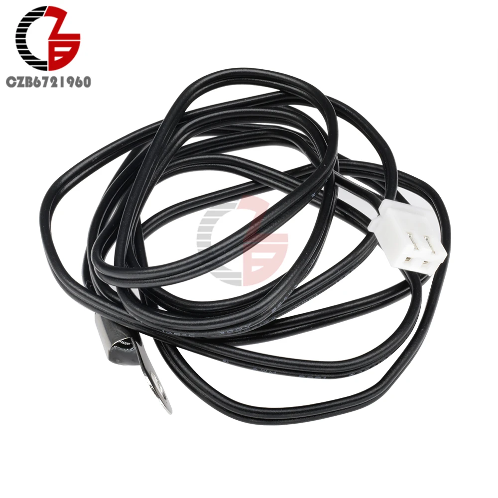 W1209 Fixed Mounting Hole 100CM 10K 3950 1% NTC Thermistor Waterproof Temperature Sensor for STC-1000 Thermostat Thermometer