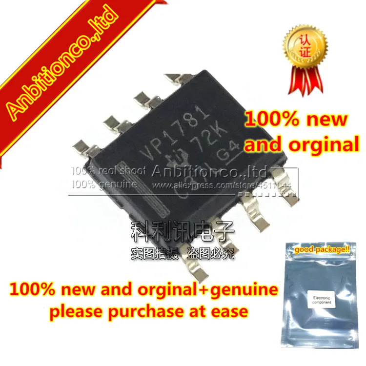 5pcs 100% new and orginal SN65HVD1781DR SOP8 VP1781 70-V Fault-Protected RS-485 Transceiver in stock