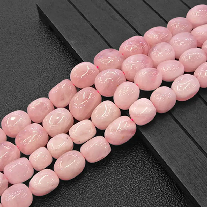 Natural Madagascar Rose Quartzs Beads 15\'\' Freeform Potato DIY Loose Beads For Jewelry Making Women Beads Bracelet Necklace Gift