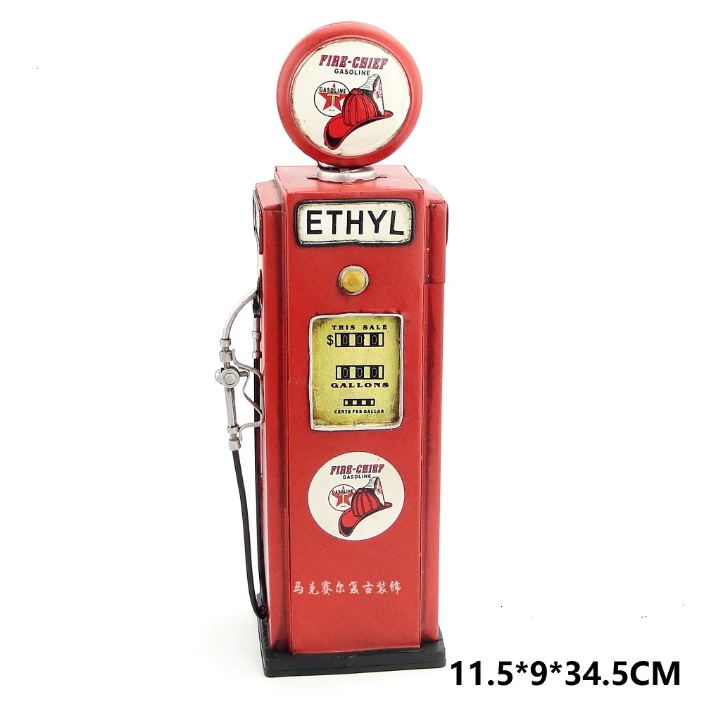 

Antique classical model retro vintage wrought metal crafts for home decoration or birthday gift American old gas pump