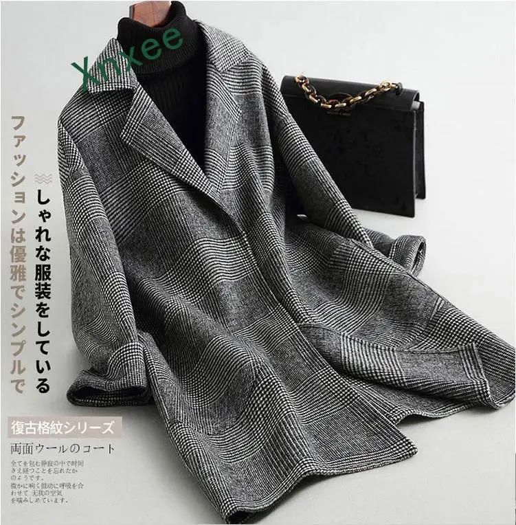 

Xnxee Fashion long double Wool Coat Women winter jacket loose 2019 new arrival 13 colors S,M,L