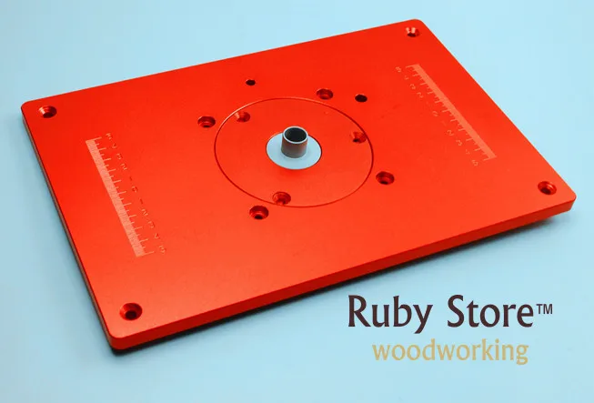 Aluminum Router Insert Plate for Routers (Red Series) 200mm x 300mm x 10mm