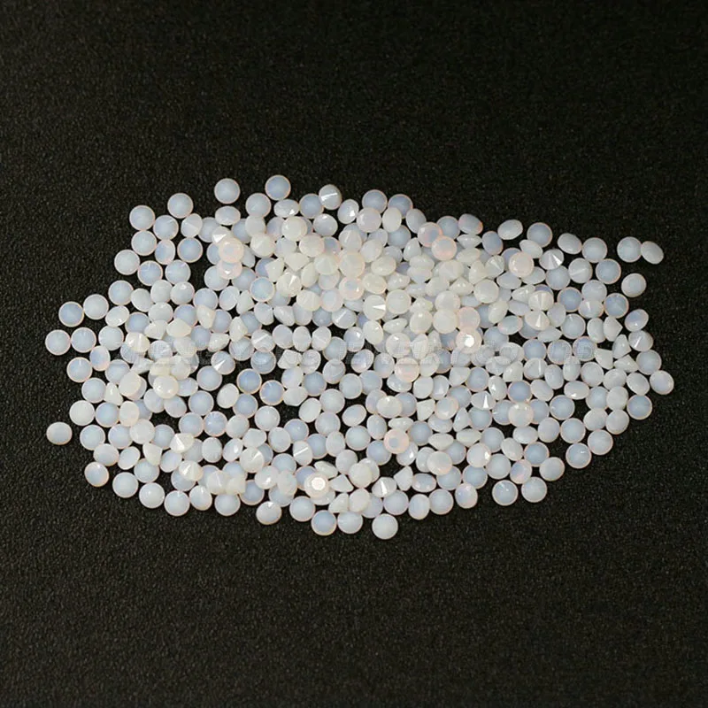 Beautiful 1.0mm~2.5mm Round Machine Cut Synthetic Nano Opal White Stone For Jewelry Making