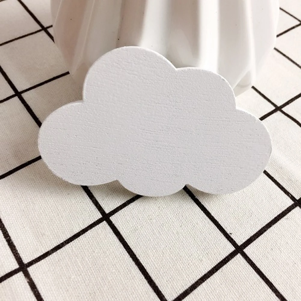 Nordic Style Cartoon Cloud Kids Room Wooden Stickers Wall Hanging Hook Home Decor Wall Decoration Crafts hanger key holder wall