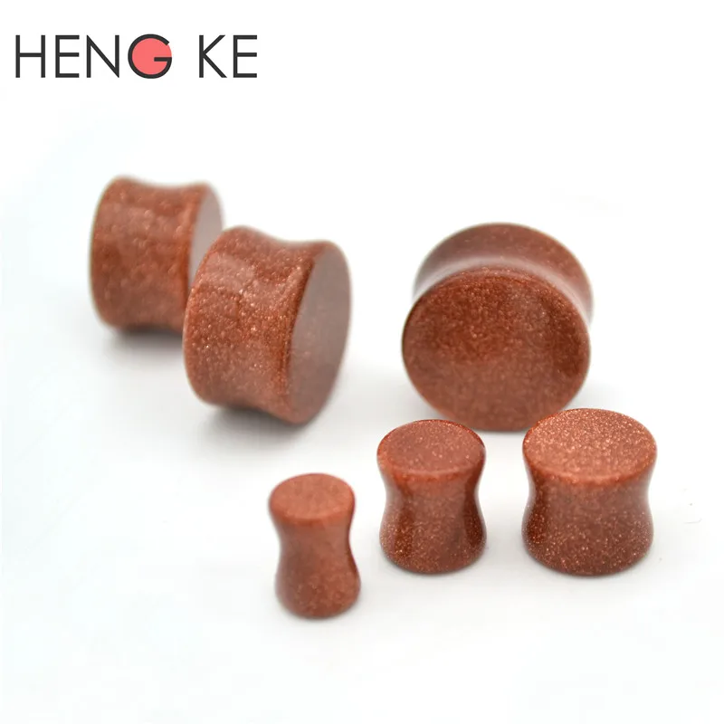 

Серьги-расширители для ушей из песчаника, туннель для тела, конус, двойной расклешенный камень, полудрагоценные ювелирные изделия для пирсинга тела