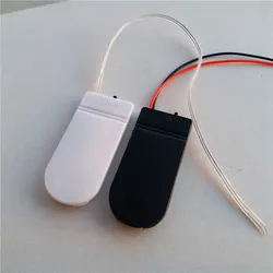 20pcs Double CR2032 battery case CR2032 Battery holder Ivory battery holder 2 button 2032 button battery flip belt switch