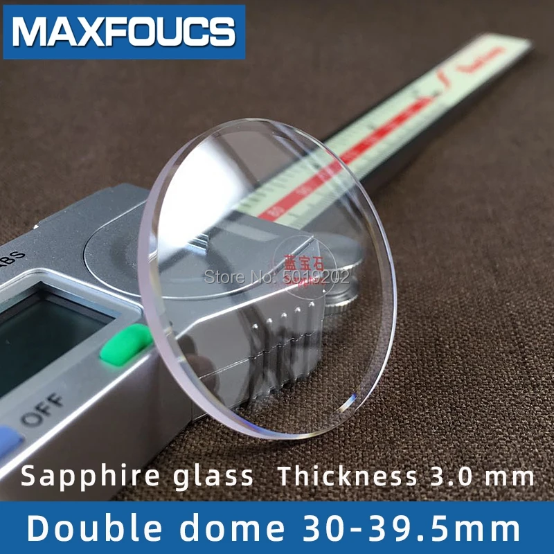 Watch glass Anti-scratch sapphire Double dome Thick 3.0mm diameter 30mm~31.5/33.5/37mm Dome glass crystal watch accessories