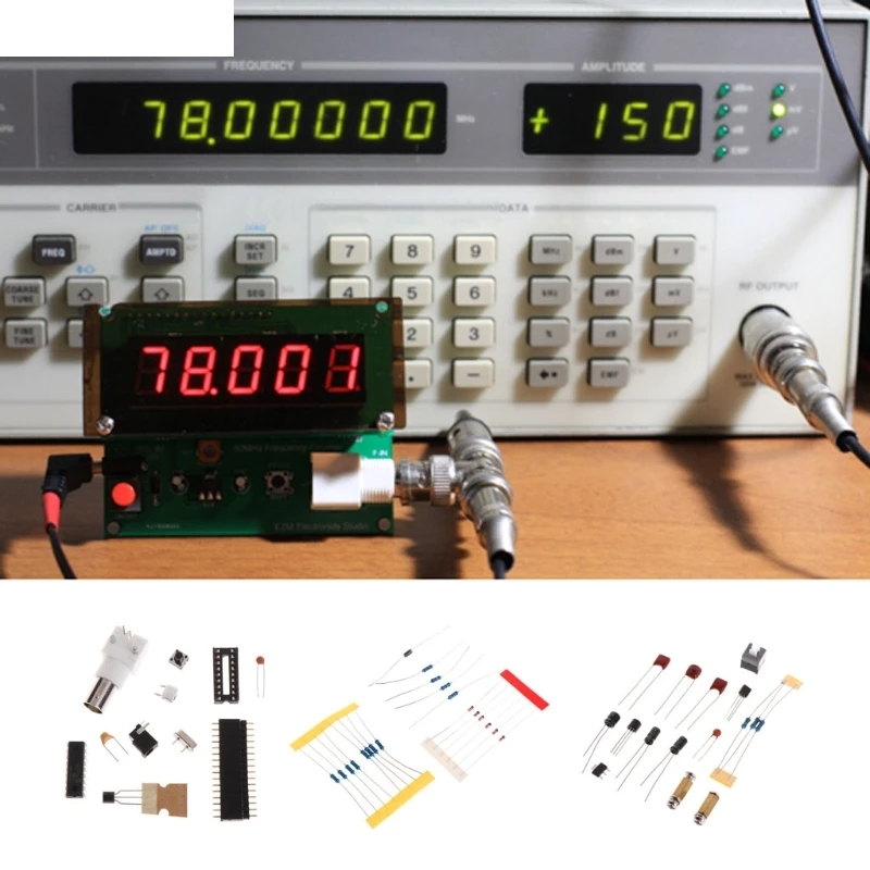 1Hz-75MHz Frequency Counter 7V-9V 50mA DIY Kit Cymometer Module Tester Meter