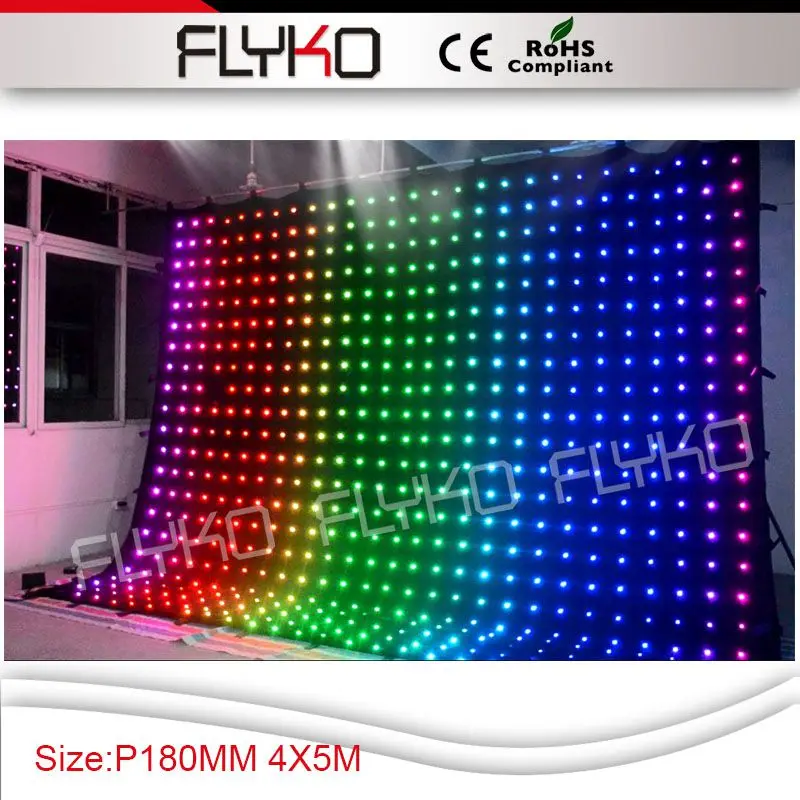 

night club full color transparent led video wall/led stage wall