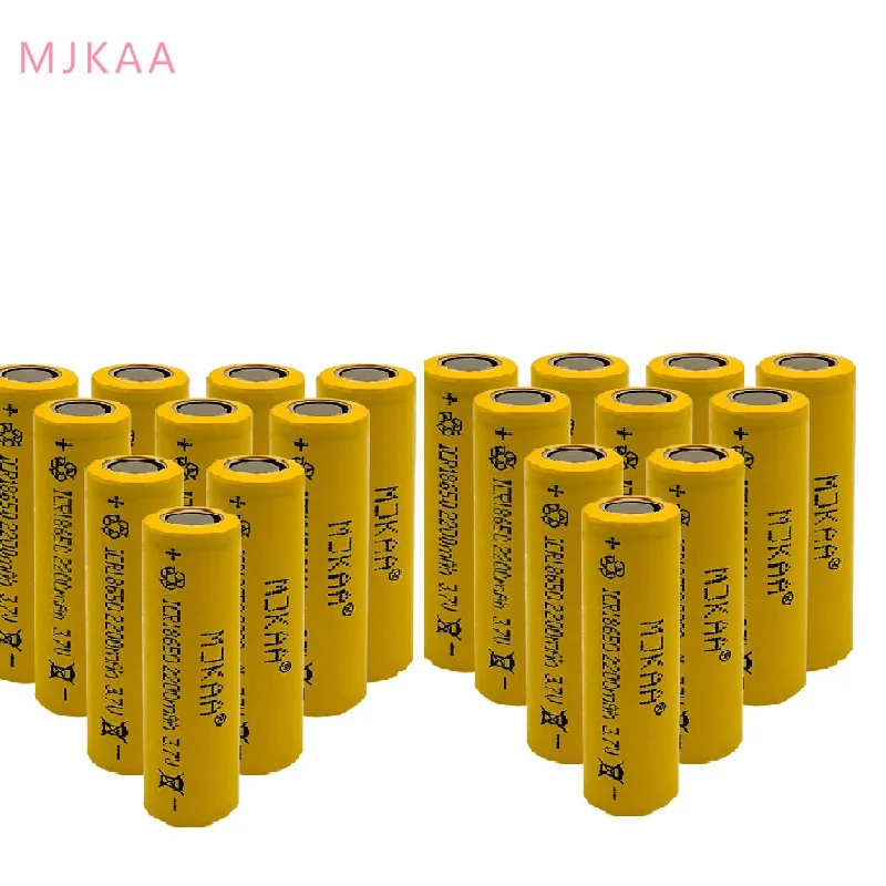 

High Quality Icr18650 Lithium Yellow 2200mah 3.7 V Li-ion Rechargeable Flat Top Batteries