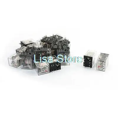 

20pcs Red LED Indicator Light AC 220/240V Power Relay DPDT 2NO 2NC HH52P