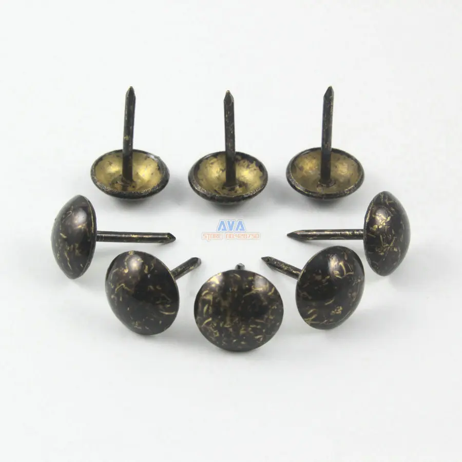 200 Pieces Black Leopard Print Upholstery Tacks Nails 11x17mm