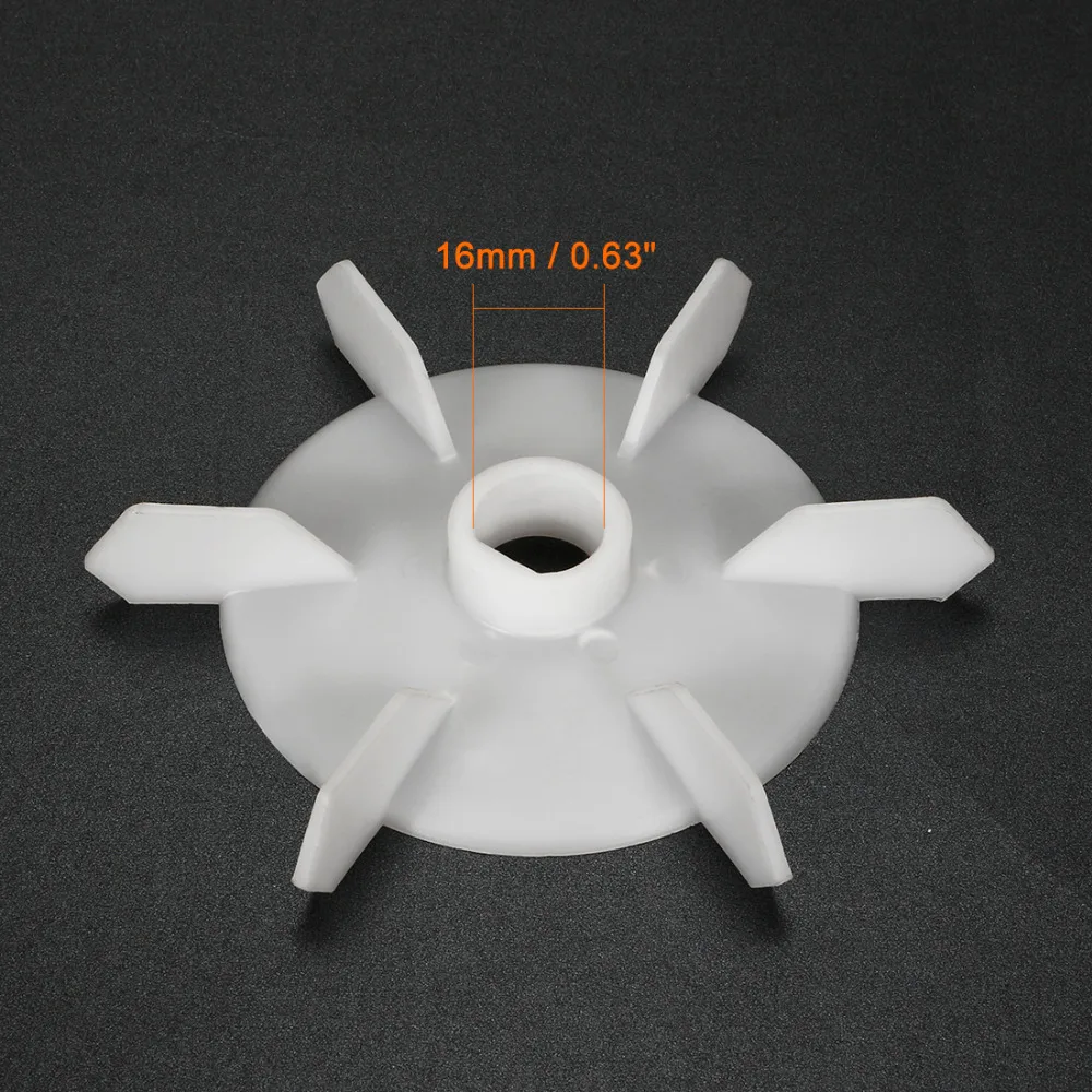 Uxcell 1pcs 120x15mm/140x16mm/140x18mm/148x20mm White Plastic D Shaft Replacement 6/12 Impeller Motor Fan Vane for Home DIY