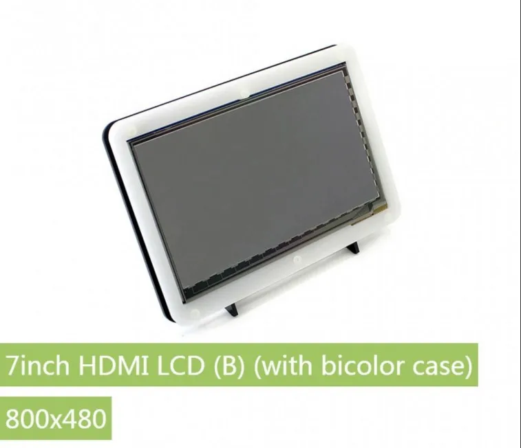 

7inch HDMI LCD (B) + Bicolor case 800X480 Capacitive touch cont For RPi 2 B/3 B/ Banana Pi BeagleBone Black