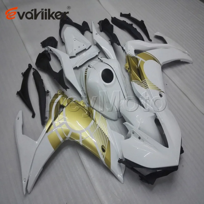 

ABS Plastic fairing for R3 2015 2016 YZFR25 2015 2016 gold white motorcycle panels Body Kit Injection mold