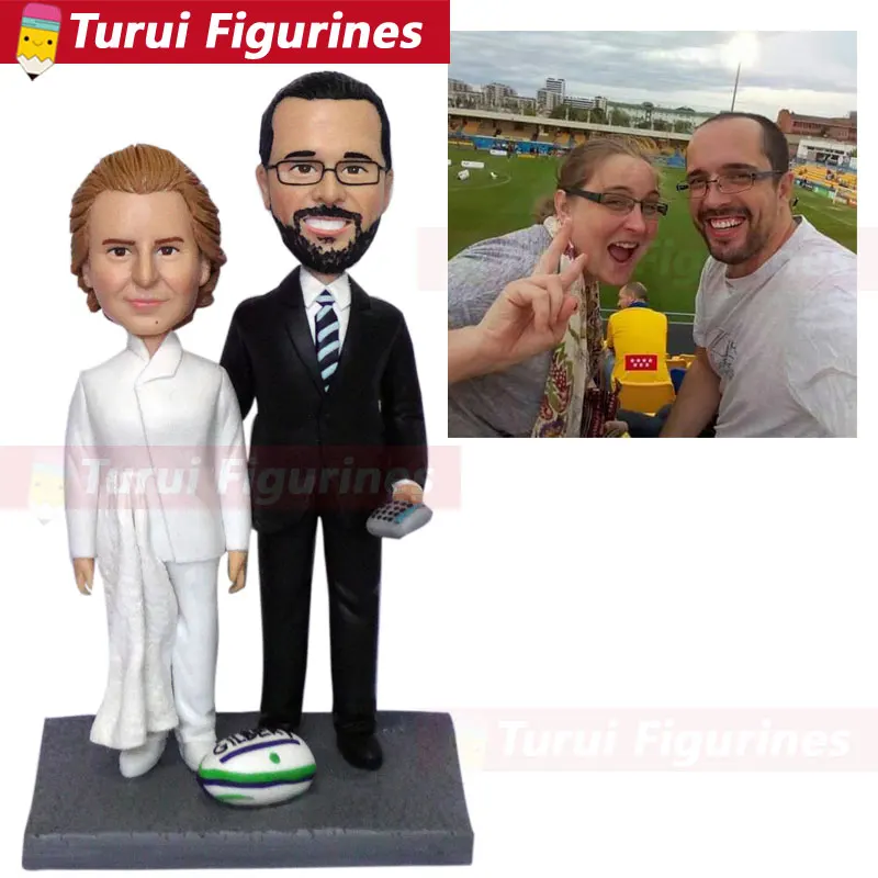 3D Sculpture From a Photo custom bobblehead dolls Custom Portraits from Photos husband and wife figurines design from photos image 2