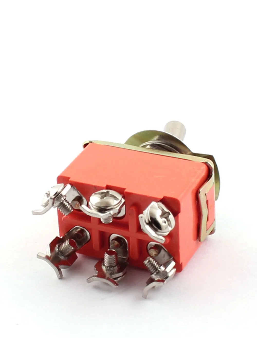 Orange AC 15A 250V 2 Position DPDT ON ON 6 Pin Toggle Switch