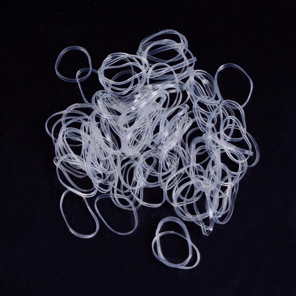 

350pcs/pack Transparent Elastic Rubber Band Hair Band Tie Braids Hair Ring Ropes Bind Tool Hairstyle Holding Band