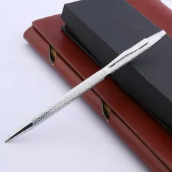 Stylo à bille en métal avec motif de vague torsadée, encre de dessin, fournitures scolaires de bureau, papeterie de luxe, haute qualité, nouveau