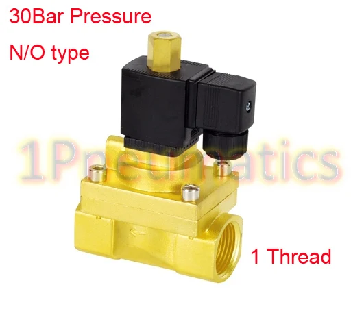 

Free Shipping 30Bar High Pressure High Temperature Piston type Electromagnetic Valve G1'' 1PC-5231025K AC220V