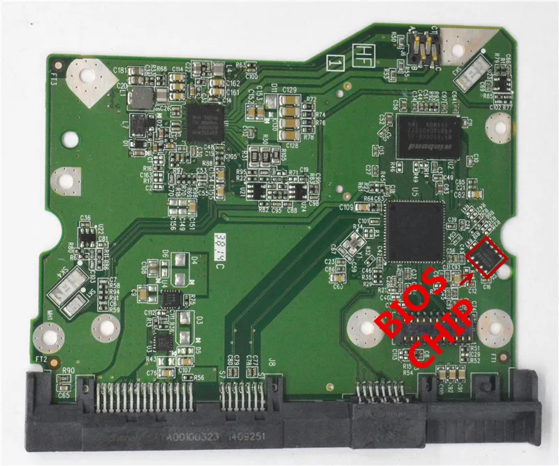 Печатная плата Western Digital, жесткий диск, номер WD60EZRX HDD PCB 2060-800001-002 REV P1 / 800001-902, 800001-202 , 800001-702