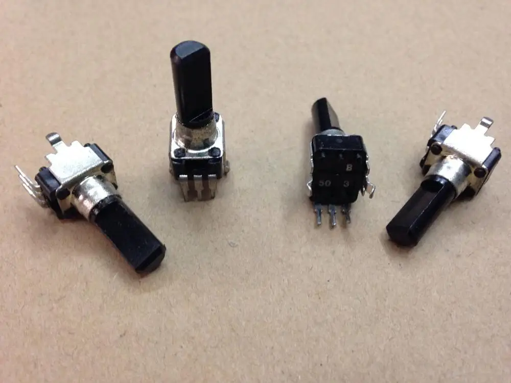 4pcs Table produced R09 potentiometers, B50K, 17MM axis..