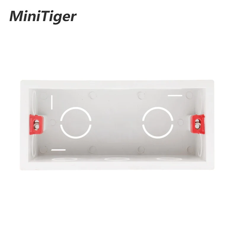 Minitiger Super Quality 144mm*67.5mm Internal Mounting Box Back Cassette for 154mm*72mm Wall Light Touch Switch and USB Socket