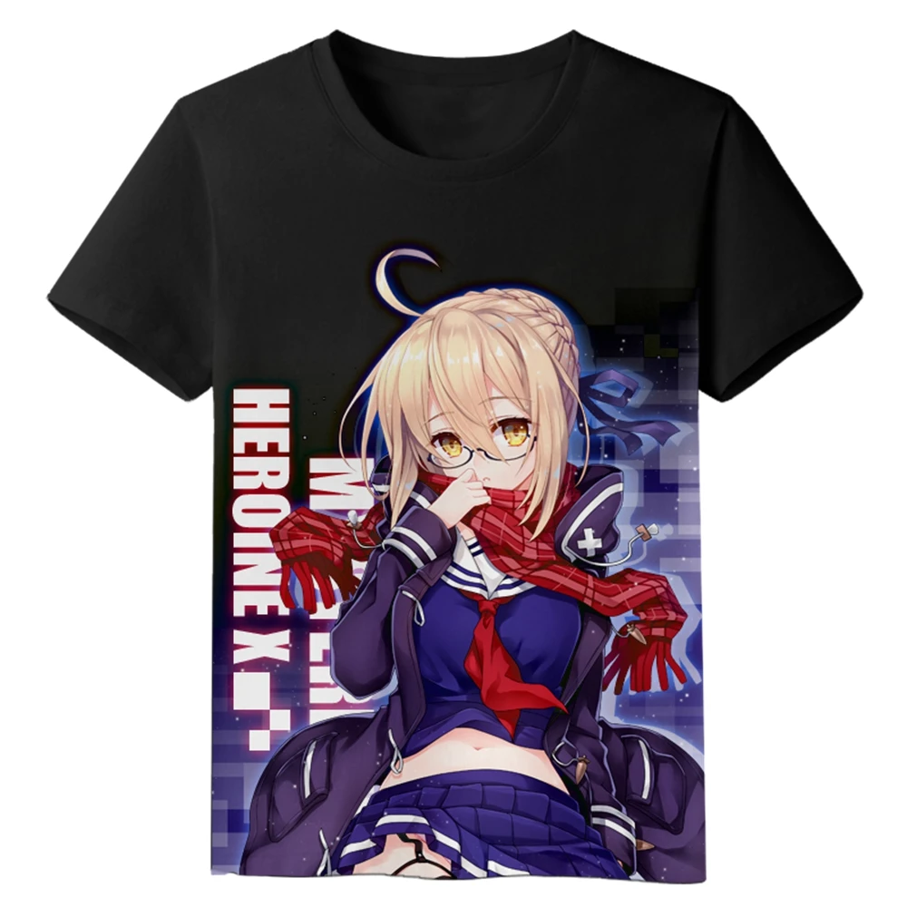 MGFHOME Anime JK Game Fate Grand Order Mysterious Heroine X Alter Shirt T-Shirt FGO Tops Tee Unisex Women Men t shirt tshirt