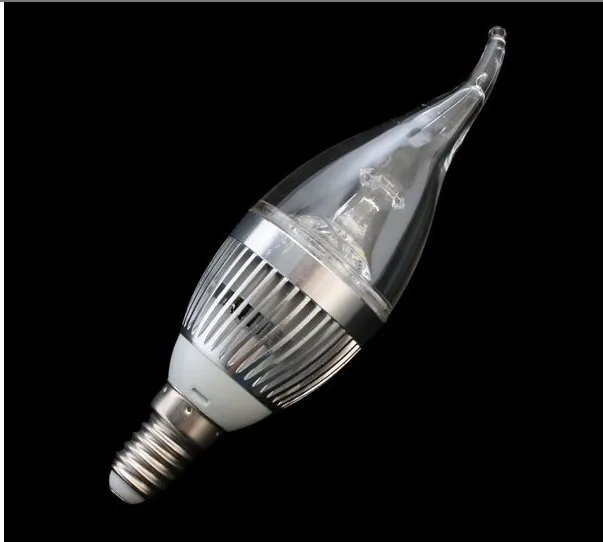 9W E14 LED Candle Light E14 Candle Bulb Spotlight 750LM 85-265V Cool/Warm White CE/RoHS Silver/Gold Shell