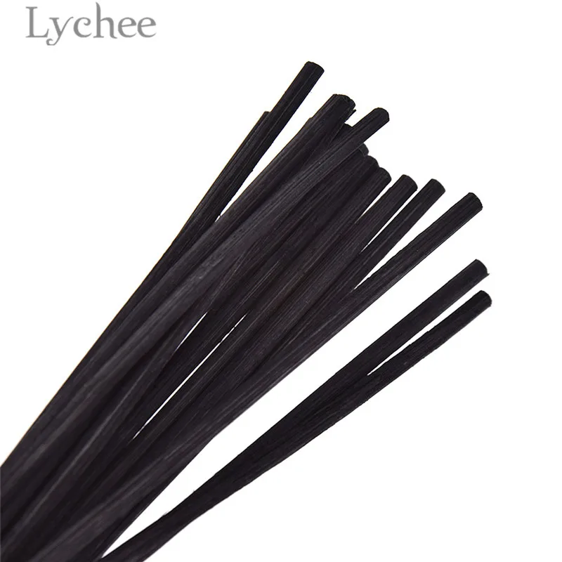 Lychee Life 20pcs 4mmx20cm Extra thick Rattan Reed Oil Diffuser Replacement Stick Incense Home Living Room Aromatic Incense