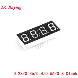 5Pcs Digital Tube 4 Bit Display Clock Common Anode Common Cathode 0.28 0.36 0.56 0.8 inch 4Bit 7 Segment Red Electronic Diy