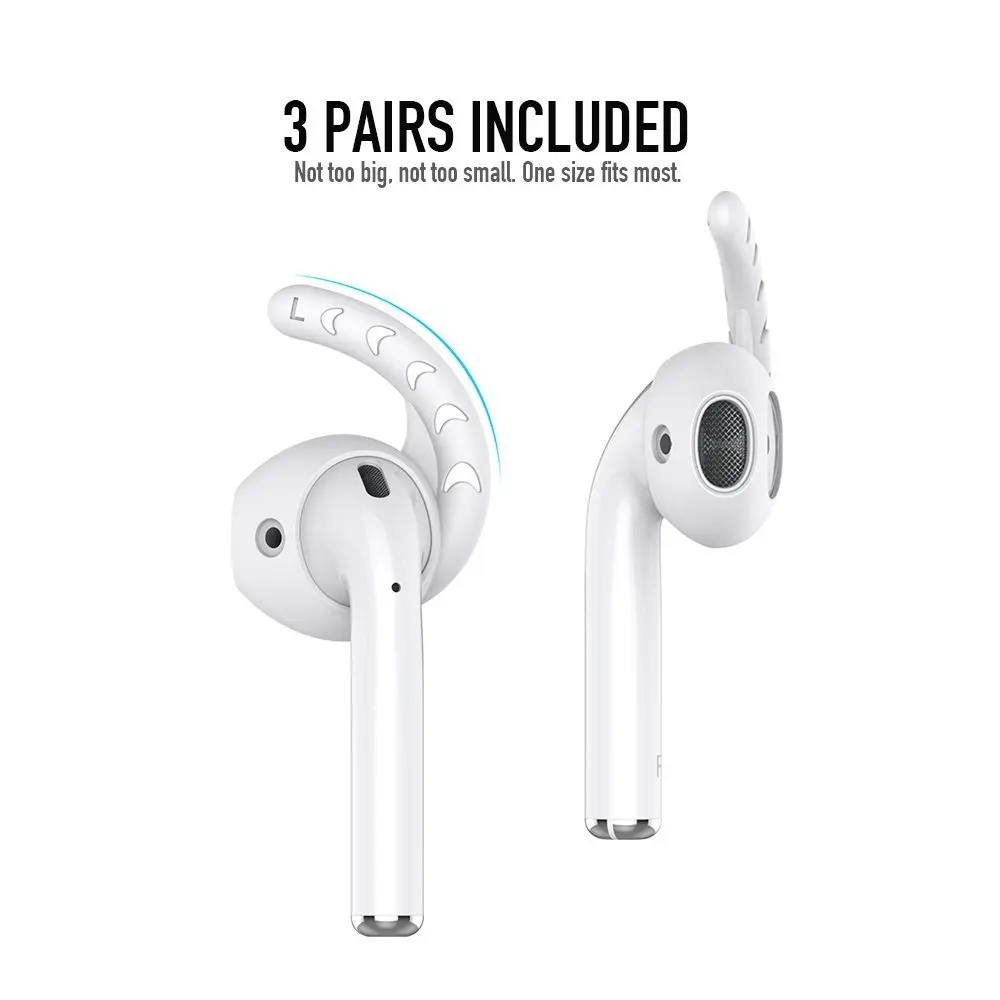 Di ricambio In Silicone Morbido Antiscivolo Copertura Dell'orecchio Gancio Auricolari Consigli Auricolare Custodia In Silicone per EarPods 3 Pairs