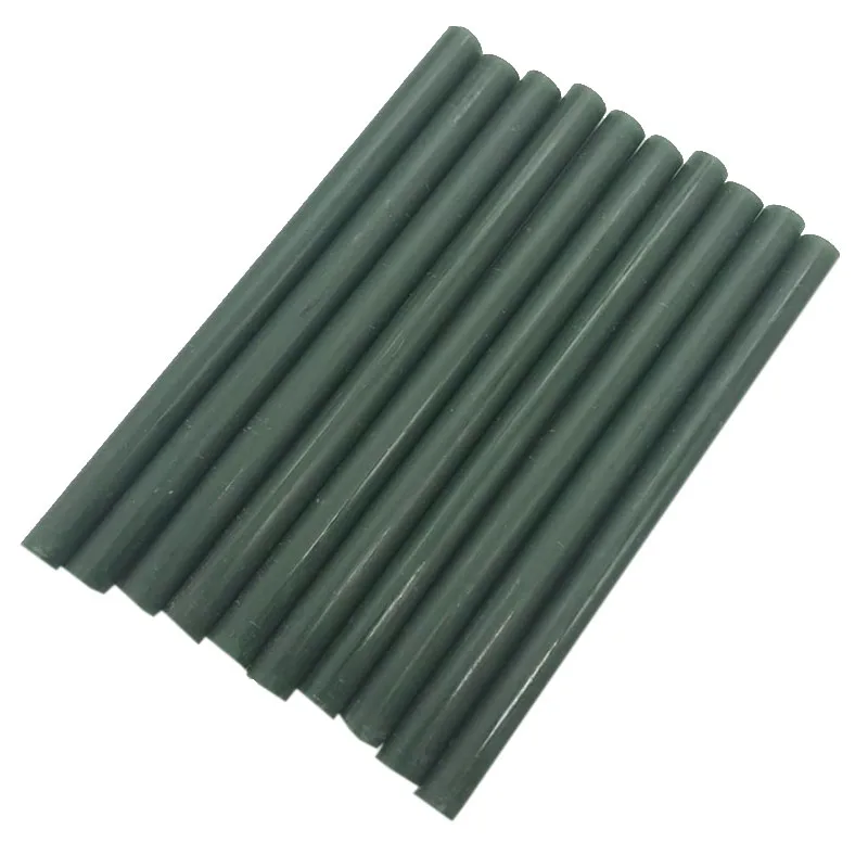 7MM Dark Green  Color Glue Sticks  For  Electric Glue Gun Car Audio Craft Repair Sticks Adhesive Sealing Wax Stick 10Pcs/lot